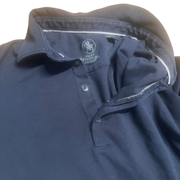 Hart Schaffner Marx blue navy Long Sleeve Shirt xl - Picture 7 of 7